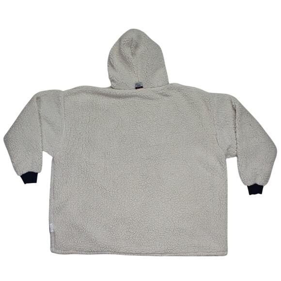 Chicago Bears Sherpa Hoodeez Wearable Blanket Hoodie OS Navy White NFL - Picture 7 of 12